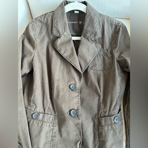 Banana Republic Army Green Blazer Size Medium - Picture 2 of 7